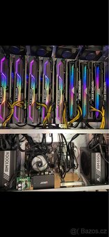 8x mining rig case na 8GPU + regál včetně rozvaděče kvalitní - 4