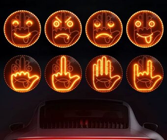 Auto Fun Smile Face Lights s dálkovým ovládáním - 4