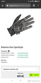Uvex kvalitní jezdecké rukavice - 4