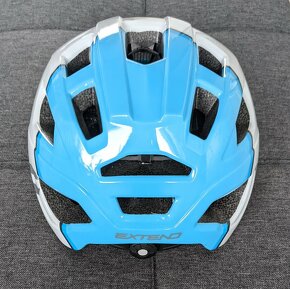 Cyklo helma EXTEND Theo White-Sky Blue velk. S/M 55-58cm - 4