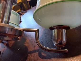 Lustr chrom a dvě lampičky. - 4