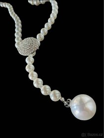 Luxusní perlový náhrdelník - krásný dárek na Vánoce - 4
