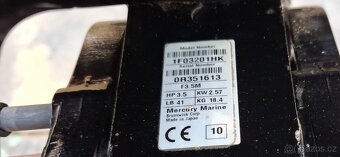 Mercury 3,5 HP, krátká noha v bezvadném stavu - 4