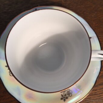 Kahla Durynsko porcelánový šálek s podšálkem dvě dívky - 4