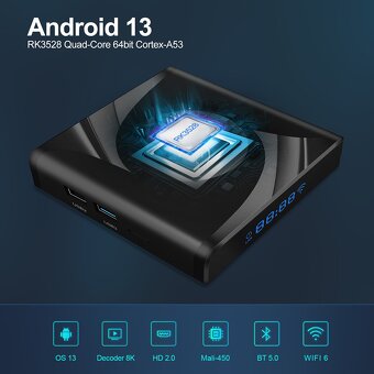 Multimediální centrum X88 Pro, Android 13, 4GB/64GB - 4