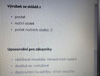 Manželská postel s rošty - 4