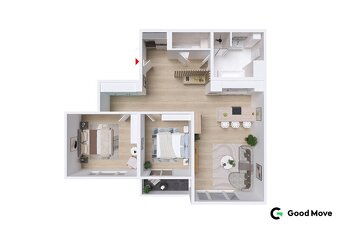 Prodej nadstandardního bytu 3+kk s terasou a garážovým stání - 4