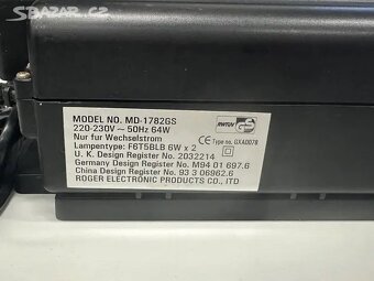 UV Lampa pro kontrolu bankovek MD-1782GS - 4