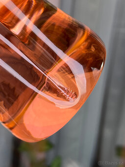 Váza 23 cm, barevné hutní sklo J. Hospodka Chřibská - 4