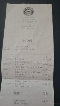 prodám dres a šortky Bayern Mnichov 23/24 Kane - 4