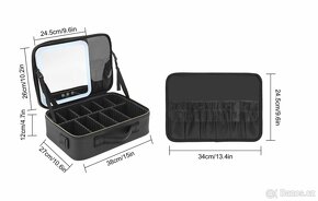 Makeup organizér + černá cestovní taška - 4
