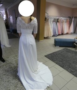 SVATEBNÍ ŠATY zn.Modeca, vel.34/36, barva Ivory - 4