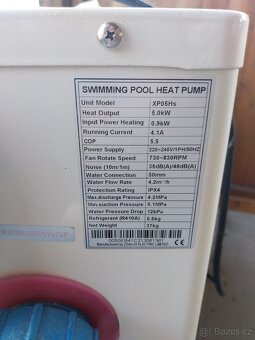 Prodáme tepelne čerpadlo k bazénu 5kw - 4
