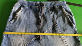 Kalhoty z teplákové rifloviny vel. L - 4