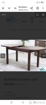 Rozkládací jídelní stůl odstín olše délka 160/200 cm - 4