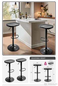 2ks dřevěné barové židle - 4