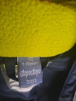 Dětská bunda 140 sm (vnitr fleecovy)Dobrý stav - 4