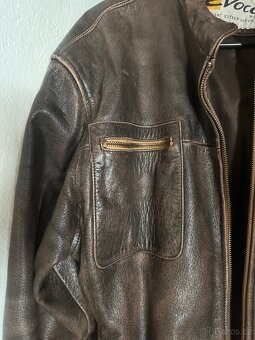 Panská KOŽENÁ bunda EVOCO cafe racer - 4