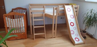 Dětská vyvýšená postel od Domestav se skluzavkou (ZÁNOVNÍ) - 4