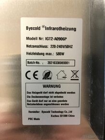 Topný infrapanel na stěnu 580 W WIFI - 4