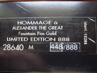ZAPEČETĚNÉ MONTBLANC PATRON OF ART LIMITOVANÁ EDICE 888 ALEX - 4