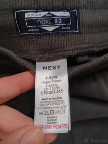 Tepláková souprava NEXT charcoal grey Dino, vel. 4-5 roku - 4