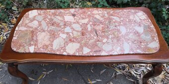 Baroktní konferenční stůl s mramorovou deskou - 4