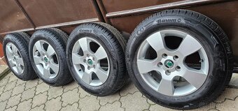 Originál alu ŠKODA Octavia 2 5x112 195/65 R15 - 8mm letní - 4