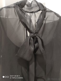 Černa dámská sifonova tunika. Pietro Filipi selection. - 4