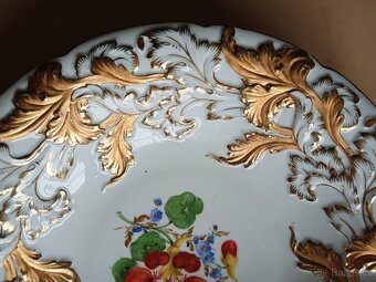 Míšenský hluboký porcelánový talíř dekorativní - 4