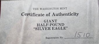 8 oz Stříbrný silver eagle 1992 proof   č.1510 - 4