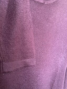 Teplé šaty vínové vel. L příjemné. Míry: - 4