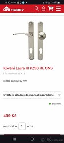 2x Kování klika - koule (cena za obě) Rozteč 90 - 4