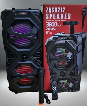 ZQS8212+ Party karaoke reproduktor s bezdrátovým mikrofonem. - 4
