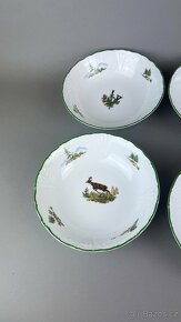 Sada misek na polévku, myslivecký porcelán - 4