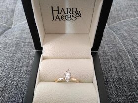 14K prsten s diamantem 0,97ct - Harr & Jacobs - certifikát - 4