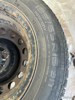 Disky s pneu M+S Nokian R15 195/65, plecháče 4 ks - 4