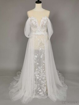 Luxusní nenošené svatební šaty, Aneis, S/M - 38/40 EU - 4