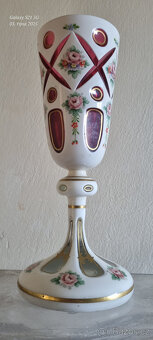 VELKÝ STAROŽITNÝ SKLENĚNÝ POHÁR VELIKOST 26 cm. - 4