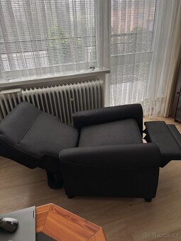 MUREN polohovaci kreslo, tmave sede - 4