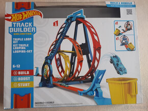 Hot Weels Track Builder - vystřelovací auto - trojitá smyčka - 4