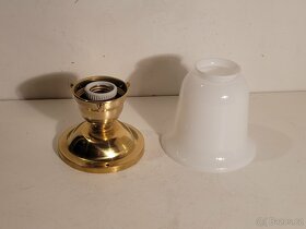 1x mosazná stropnice, lustr, bílý zvoneček, až 6 ks - 4