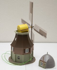 Větrný mlýn s pohonem-1 - modelová železnice H0 (1:87) - 4