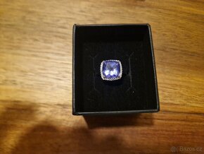 Nový nádherný stříbrný (Ag 925) prstýnek s fialov. fluoritem - 4