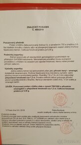 Zlatý prsten s přírodním smaragdem. - 4