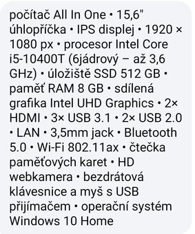 Pocítač Lenovo All-in - one - 4