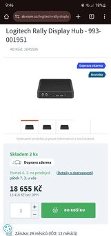 Top Defakto nový Logitech Rally Display Hub - p.c 54678,- - 4