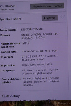 Počítač i na hry i7 16Gb GTX-1070 8Gb 256Gb SSD - 4