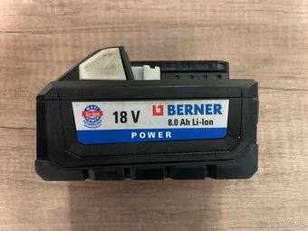 Aku baterie Berner 18V / 8.0 Ah Li-Ion výkonná - 4