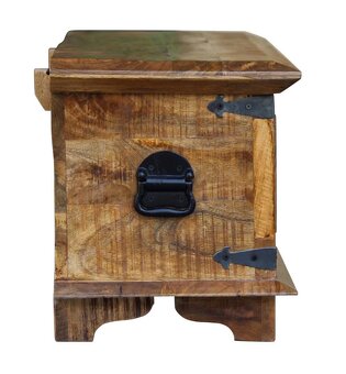 Nová vintage úložná truhla z mangového dřeva - 4